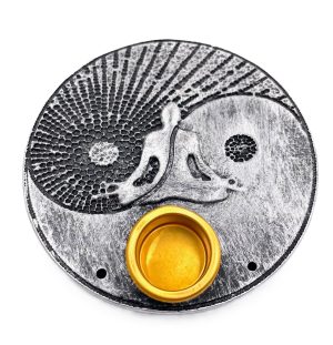 Yin Yang Meditatie wierook houder rond zilver (6 stuks)