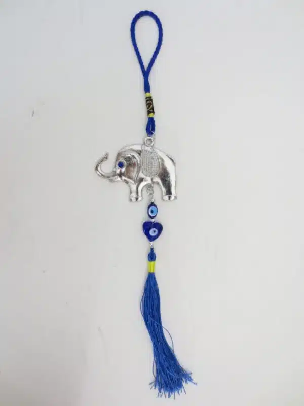 Blauwe Boze Oog Hanger met Olifant