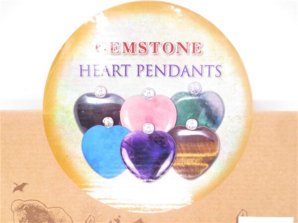 Edelsteen hart pendant ketting met diaman