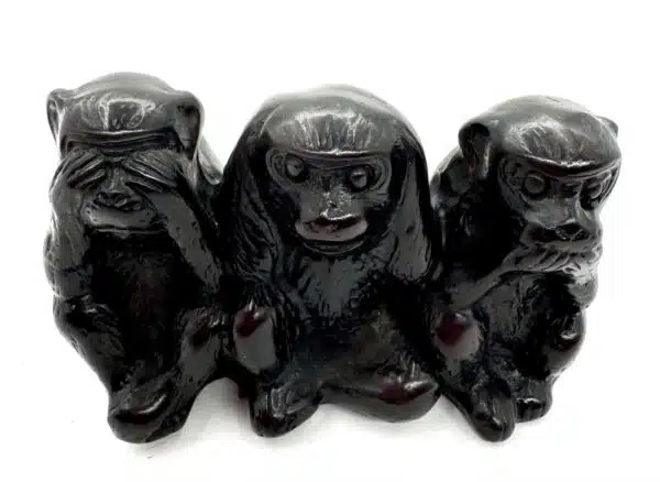 Beeld van Horen, Zien, Zwijgen - Monkey Black