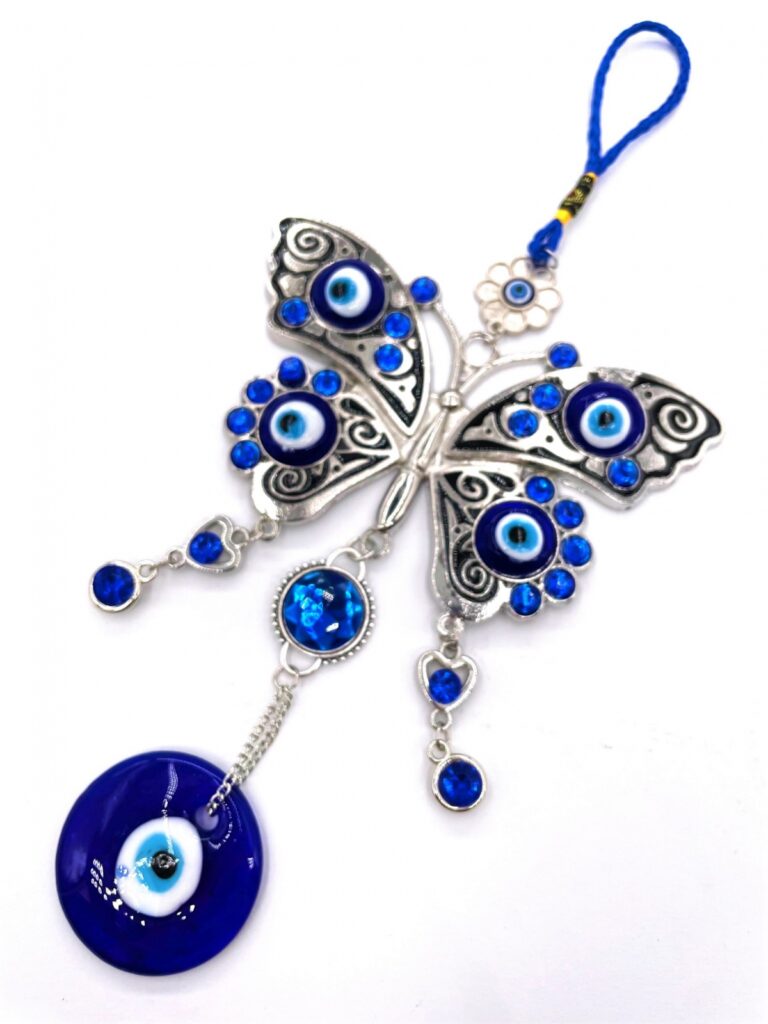 Blauwe Boze Oog Hanger Vlinder Groot