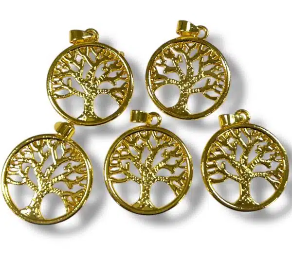 Tree of Life Pendant Set van 5 Goud