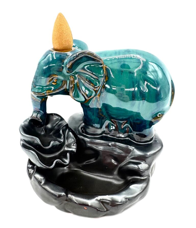 Brander Elephant- Backflow Wierookhouder Mosgroen
