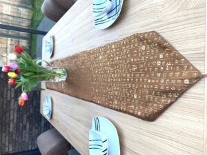 Luxe Brokaat Tafel Dekking (II) - Bruin