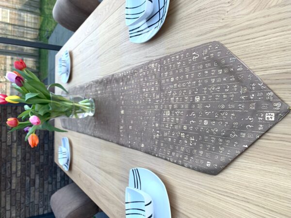 Luxe Brokaat Tafel Dekking (II) - Grijs
