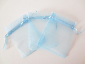 Organza Zakjes 10 x 15 cm - Lichtblauw (100st)