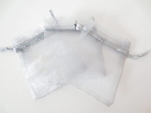 Organza Zakjes 7.5 x10 cm - Grijs (100st)
