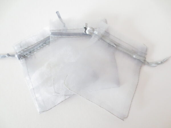 Organza Zakjes 7.5 x10 cm - Grijs (100st)