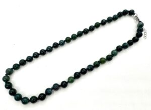 8mm Steen Kralen Ketting - Moss Agate