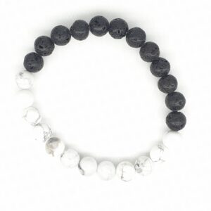 8mm Yin Yang Armband zonder Cadeaudoos - Howliet en Lavasteen