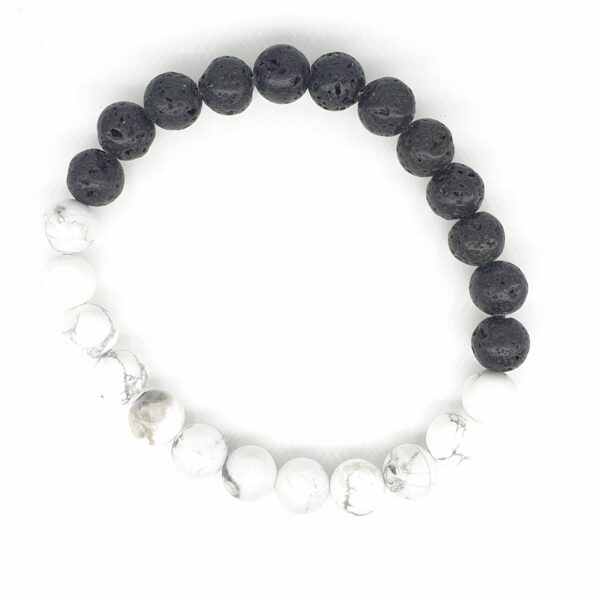8mm Yin Yang Armband zonder Cadeaudoos - Howliet en Lavasteen