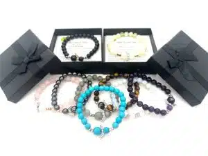 8mm Edelsteen Engel Armband met Doos
