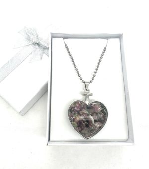 Hartvormige Gemengde Kwarts Hanger met Geschenkdoos