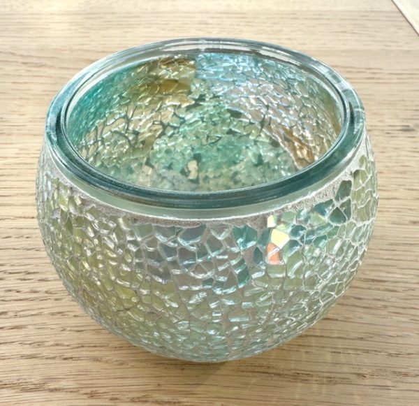 Mozaïek Glazen Theelichthouders - Jade