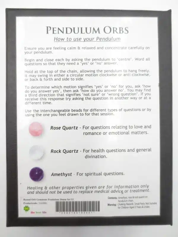 Set van 3 Edelsteenpendelbollen