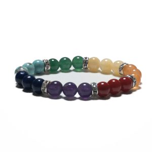8mm 7 Chakra Armband zonder Doos - Mixed met Diamant