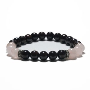 8mm Armband zonder Cadeaudoos - Granaat en Diamant