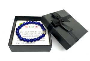 8mm Boeddha Armband met Cadeaudoos - Lapis Lazuli