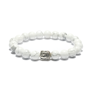 8mm Boeddha Armband zonder Doos - Witte Howliet