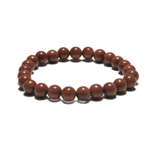 8mm Edelsteen Armband zonder Cadeaudoos - Goud Zandsteen