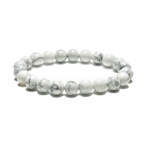8mm Edelsteen Armband zonder Cadeaudoos - Witte Howliet