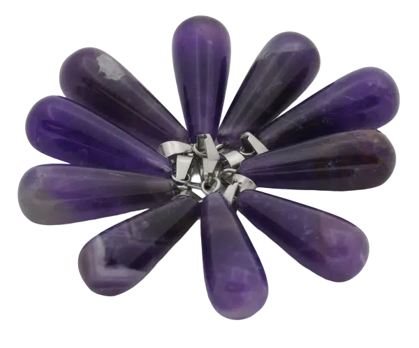 Amethist Druppelhanger (10 stuks)