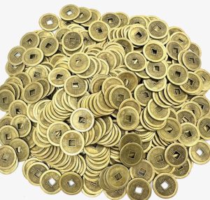 Chinese geluksmunten middel (500 stuks)