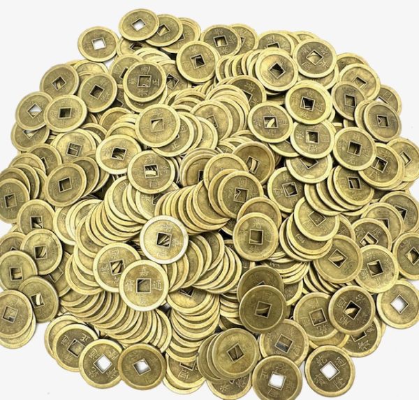 Chinese geluksmunten middel (500 stuks)