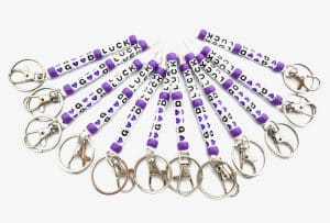 Good Luck Sleutelhangers - Paars 12 stuks