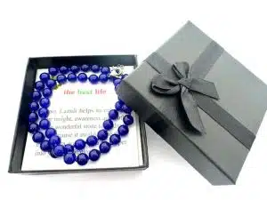 Groothandel – 8 mm Lapis Lazuli Kralenketting (met doosje)