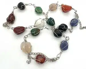 Groothandel Gepolijste Edelsteen Armband Draadgewikkeld - Mixed Chakra