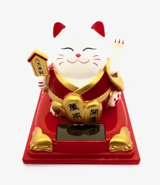 Groothandel Solar-Powered Maneki-Neko Lucky Cat - Turkoois