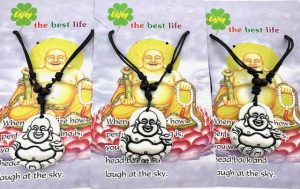 Groothandel - Wit lachende boeddha ketting