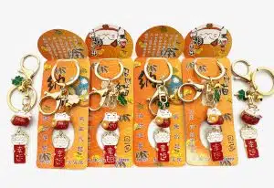 Lucky Cat Porseleinen Sleutelhangers (6 stuks)