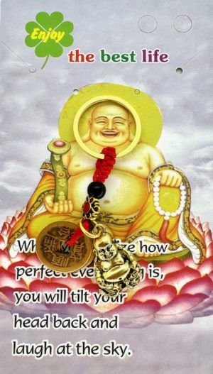 Lucky Coins Boeddha Sleutelhanger (Goud)