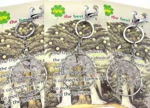 Tree of Life Sleutelhanger met Bergkristal Edelstenen