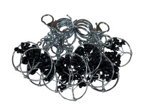 Tree of Life Sleutelhanger met Zwart Onyx Edelstenen