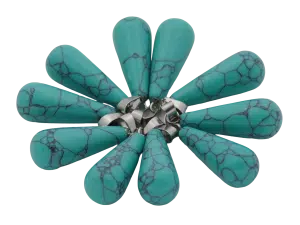 Turkoois Druppelhanger (10 stuks)