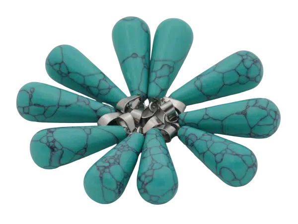 Turkoois Druppelhanger (10 stuks)