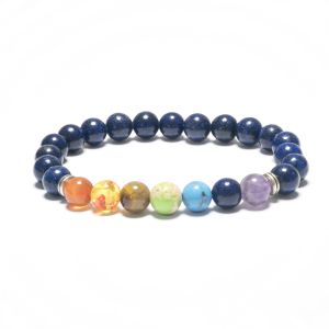 8mm 7 Chakra Armband zonder Doos - Lapiz Lazuli