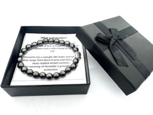 8mm Boeddha Hematiet Armband – Inclusief Cadeaubox
