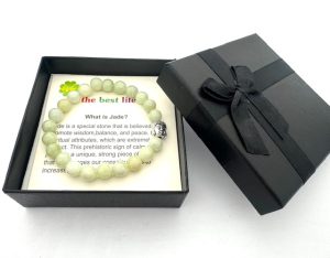 8mm Boeddha Jade Armband – Inclusief Cadeaubox