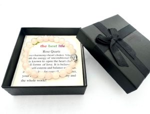 8mm Boeddha Rozenkwarts Armband – Inclusief Cadeaubox