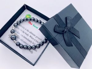 8mm Engelen Armband met Doos - Hematiet