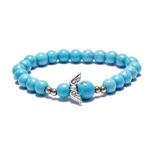 8mm Engelen Armband zonder Doos - Turquoise