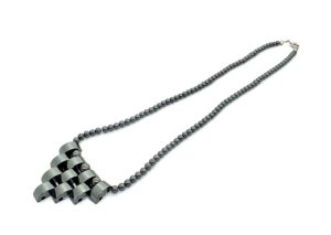Elegante Geometrische Hematiet Kralenketting