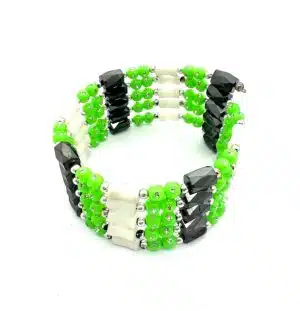 Groen Magnetisch Wikkelarmband met Kralen