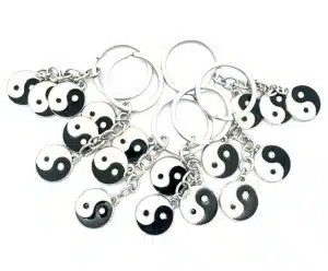 Groothandel 3-in-1 Yin Yang Metalen Sleutelhanger (6 stuks)