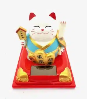 Groothandel Solar-Powered Maneki-Neko Lucky Cat - Turkoois