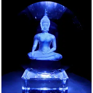 Kristal Laser Ball Thaise Boeddha 6 cm